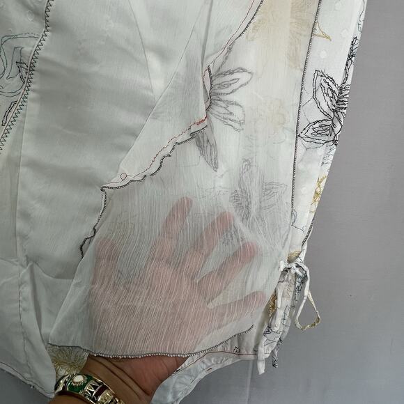 Virginie‎ & Moi Artsy Skirt Womens Sz T2 M Bias Cut Asymmetrical Inserts boho - Picture 5 of 16